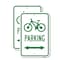 Signmission Bicycle Parking With Double Arrow, 12'' X 18'' 2 Signs, Heavy Gauge Aluminum, 2PK A-1218-2PACK-25290 - alternate 1