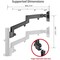 Siig HEAVY DUTY MULTI-ADJUSTABLE ARTICULATING MONITOR ARM - SUPPORTS UP TO 14-INCH TO CE-MT3G11-S1 - alternate 6