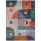 Homeroots 3' X 5' Orange Purple And Green Geometric Washable Indoor Outdoor Area Rug 604420 - alternate 6