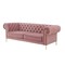 Homeroots 91" Rust Velvet Chesterfield Solid Wood Sofa 543958 - alternate 1