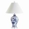 Jonathan Y Song 21.5" Ceramic/Crystal Chinoiserie Floral LED Table Lamp, Blue/White JYL6613A - alternate 6