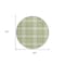 Homeroots 8' Artichoke Green Brown And Ivory Round Plaid Washable Indoor Outdoor Area Rug 597071 - alternate 5