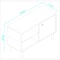Homeroots Iko White Modern Sideboard Open Cubbie Cabinet 403101 - alternate 5