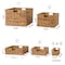 Happimess Traditional Assorted Hand-Woven Hyacinth/Iron Baskets, Natural (Set of 10), 10PK BSK1010A-10SET - alternate 4