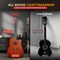 Pyle Steel String Acoustic Guitar Kit, 4/4 Full Size Cutaway All-Wood Guitarra Acustica with Premium PGSTGR007LB - alternate 4