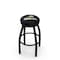 Holland Bar Stool Co 30" Blk Wrinkle Wright State Swivel Bar Stool, Accent Ring L8B2B30WrtStU - alternate 1