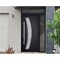 Vdomdoors Steel Door Deux 6500 Black Sidelight and Transom Window Stainless Inserts Single Modern Painted-W36 DEUX6500EXD-BLK-W36+14 x H80+16-Right-hand Inswing - alternate 5