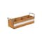 Homeroots 15" Brown Solid Wood And Metal Box 487952 - alternate 1