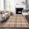Homeroots 10' X 14' Copper Gold And Gray Plaid Washable Indoor Outdoor Area Rug 597588 - alternate 8