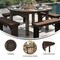 Flash Furniture HERCULES 60 in. Round Mahogany Commercial Farmhouse Folding Table, Antique Rustic Solid Pine XA-F-60-RD-MG-GG - alternate 8