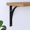 Homeroots 8" Set Of Two Black Curved Metal Wall Mounted Shelf Brackets 634531 - alternate 1