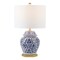 Jonathan Y Gretchen 25" Classic Traditional Ginger Jar Ceramic/Metal LED Table Lamp, Blue/White JYL3051A - alternate 1