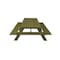 Homeroots 94" Green Solid Wood Outdoor Picnic Table with Umbrella Hole 525007 - alternate 3