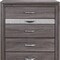 Homeroots 35" Grey Manufactured Wood Six Drawer Chest 478646 - alternate 4