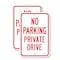 Signmission No Parking Private Drive, 18'' X 24'' 2 Signs, Heavy Gauge Aluminum, 2PK A-1824-2PACK-2749 - alternate 1