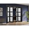 Sartodoors Sliding Closet Double Bi-fold Doors, Lucia 2552 Matte Black with Frosted Glass, Sturdy Tracks Mold LUCIA2552DBF-BLK-96 x 80 (4* 24x80) - alternate 4