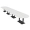 Skutchi Designs Racetrack Conference Table With Power Unit, 48 in W, 240 in L, White HAR-RAC-48X240-DOU.BK-WA7976-NA - alternate 1
