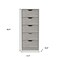 Homeroots 18" Gray Five Drawer Standard Chest 546381 - alternate 5