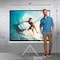 Pyle 72 Inch Outdoor Projector Screen with Stand-Portable Fold Out Roll Up Screen with Tripod Stand, White PRJTP72 - alternate 4