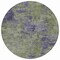 Homeroots 8' Olive Green And Dark Purple Round Abstract Washable Indoor Outdoor Area Rug 609363 - alternate 5