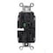 Hubbell Wiring Device-Kellems Straight Blade Receptacle, 5-20R, 20 A, 125V AC, 2 Pole, 3 Wire, Surface Mount, Grounded HBL8300STGY - alternate 3