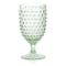 Martha Stewart 6 Piece 14.2 Ounce Clear Glass Hobnail Goblet Drinkware Set in Green 120571.01 - alternate 2