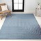 Jonathan Y Odense High-Low Minimalist Angle Geometric Dark Blue/Cream 8 ft. x 10 ft. Indoor/Outdoor Area Rug SCN101D-8 - alternate 6