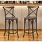 Homeroots 30" Brown and Black Solid Wood and Metal Counter Height Bar Chair 522386 - alternate 7