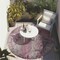 Homeroots 8' Round Pink Round Abstract Washable Non Skid Indoor Outdoor Area Rug 559600 - alternate 5