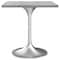 Leisuremod Square 27.55 in W, 29.34 in L, Resin/Stainless Steel, White VT20BS-S27WMR - alternate 1