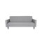 Homeroots 80" Gray Faux Leather Sofa With Black Legs 530477 - alternate 3
