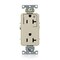 Leviton DPl Dup Rec 20A 125V 1MCtrl Self-Gr Ivo 16352-1PI - alternate 1