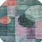 Homeroots 8' Green Copper And Purple Round Geometric Washable Indoor Outdoor Area Rug 604326 - alternate 7