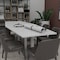 Skutchi Designs Hexagon Conference Table With Power, 48 in W, 120 in L, White HAR-HEX.IR-48X120-DOU.BK-W960-EBLK - alternate 12