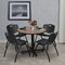 Regency Round Kobe Breakroom Table W/ 4 M Stack Chairs, 30 in W, 30 in L, Noble Oak TKB30RNDNO47BK - alternate 6