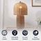 Jonathan Y Minna 22.5" Modern Coastal Woven Rattan Arched LED Table Lamp, Natural Brown JYL5702A - alternate 9