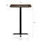 Flash Furniture 30" x 24" Tabletop, Seamless Surface Technology, Dark Brown with 22x22 Black Bar Height X-Base ST-REC2430-WBR-T2222B-GG - alternate 5