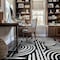World Rug Gallery Contemporary Lines Area Rug 5 ft x 7 ft Black WR97BLACK5X7 - alternate 6