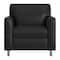 Flash Furniture Agent Black LeatherSoft Reception Chair with Right Side Charging Bank, Includes 2 Outlets, 2USB Por BT-827U-1-BK-CHR-GG - alternate 8