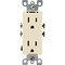 Leviton Decora 15A Ivory Residential Grade 5-15R Duplex Outlet S01-05325-0IS - alternate 4