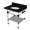 Kingston Brass 30-Inch Black Granite Console Sink with Acrylic Legs and Shelf, 8-Inch, 3-Hole KVPK3030KAB0 - alternate 1
