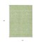 Homeroots 10' X 14' Artichoke Green Mint Green And Ivory Floral Washable Indoor Outdoor Area Rug 582319 - alternate 7