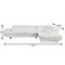 Homeroots White Leather L Shaped Two Piece Corner Sectional 366200 - alternate 4