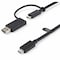 Startech.Com 3FT 1M USB-C CABLE WITH USB-A ADAPTER DONGLE - HYBRID 2-IN-1 USB C CABLE W/USB-A - USB-C TO C USBCCADP - alternate 1