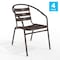 Flash Furniture Lila Bronze Metal Restaurant Stack Chairs with Metal Slats, 4PK 4-TLH-017C-BZ-GG - alternate 17