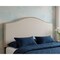 Homeroots Beige Linen Blend Upholstered Arched Full Headboard With Nail Head Trim 490190 - alternate 3