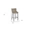 Homeroots Set of Two 26" Gray and Black Faux Leather and Metal Low Back Counter Height Bar Chairs, 2PK 555060 - alternate 6