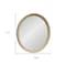 Homeroots 20" Cream Round Wood Framed Accent Mirror 485115 - alternate 6