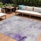 Homeroots 10' X 14' Lavender Gray And Ivory Abstract Washable Indoor Outdoor Area Rug 616878 - alternate 1