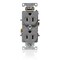 Leviton Dup 15A 125V Self-Gr Gry C5262-GY - alternate 1